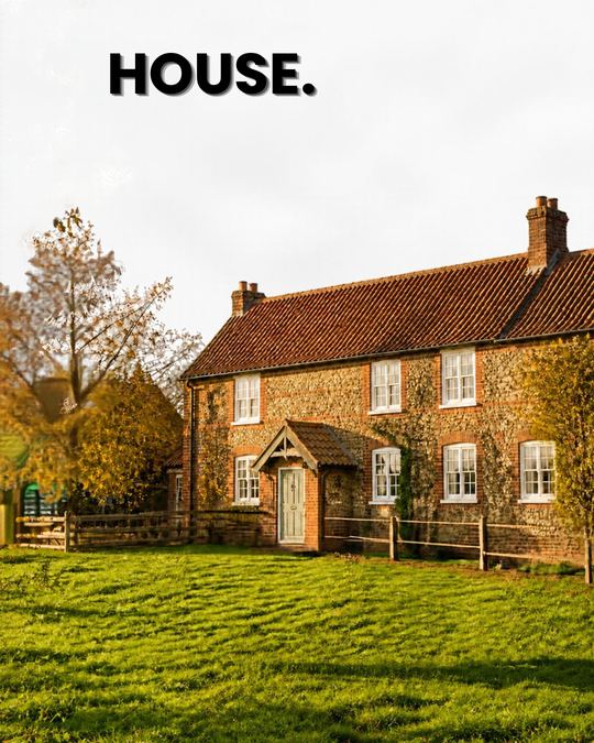 HOUSE. A Norfolk flint farmhouse